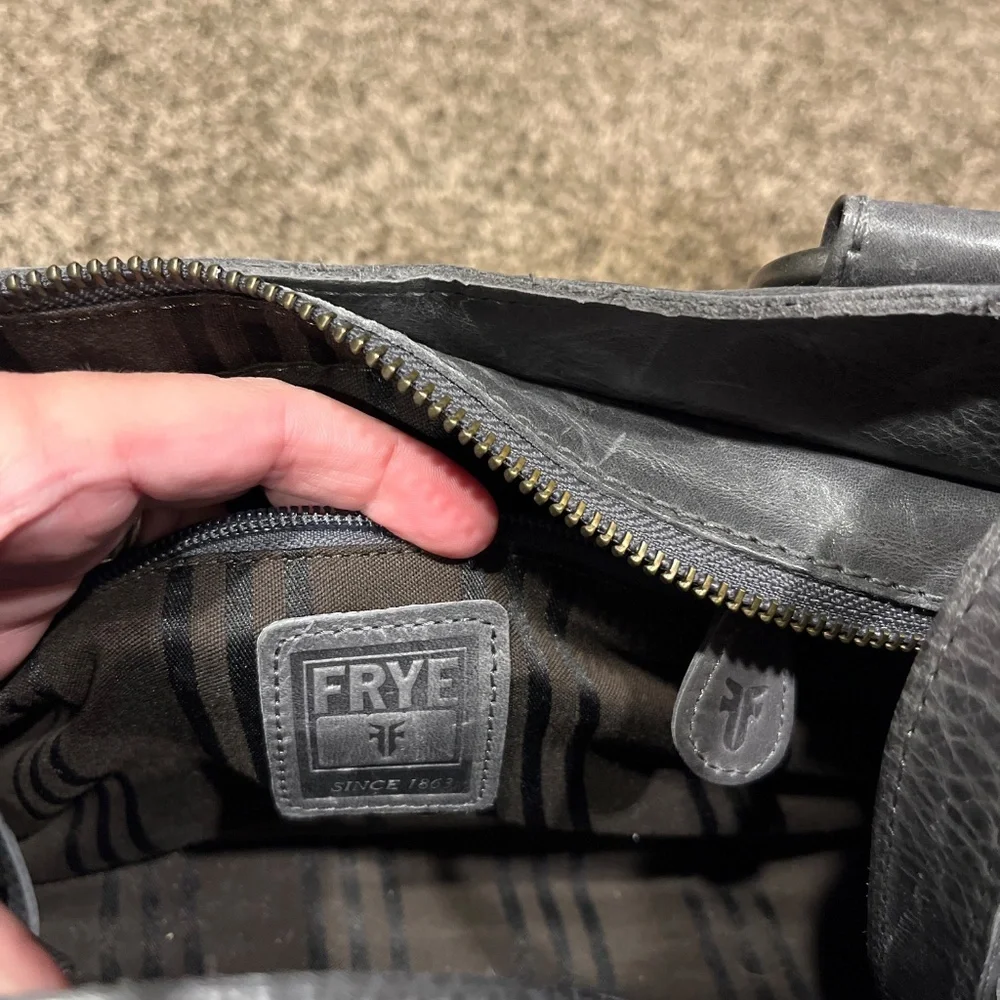 Frye Gray Shoulder Bag with Sleek Design - Picture 2 of 5